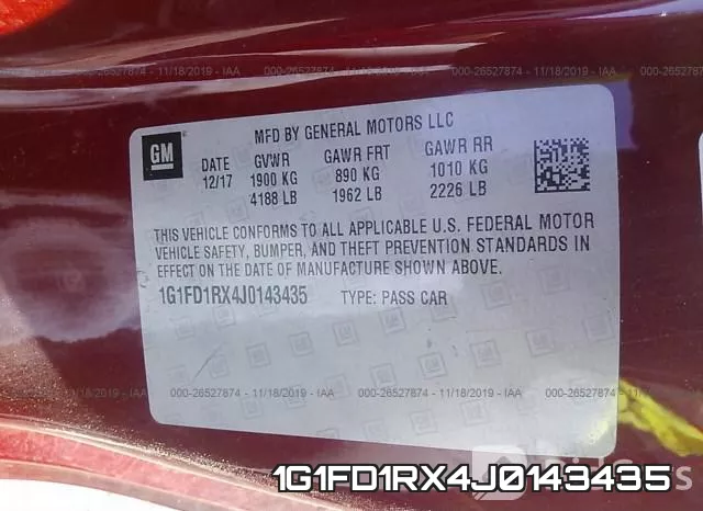 1G1FD1RX4J0143435 фото 10