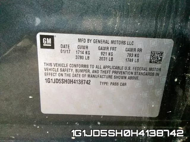 1G1JD5SH0H4138742 фото 2