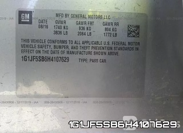 1G1JF5SB6H4107629 фото 10