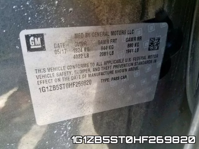 1G1ZB5ST0HF269820 фото 2