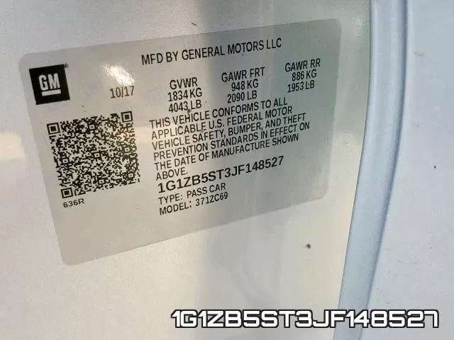 1G1ZB5ST3JF148527 фото 2