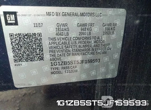 1G1ZB5ST5JF159593 фото 10