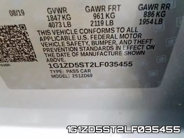 1G1ZD5ST2LF035455 фото 2