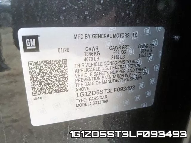 1G1ZD5ST3LF093493 фото 2