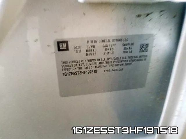 1G1ZE5ST3HF197518 фото 2