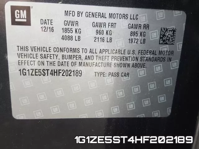 1G1ZE5ST4HF202189 фото 2