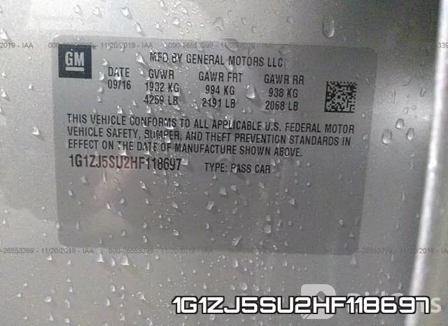 1G1ZJ5SU2HF118697 фото 10