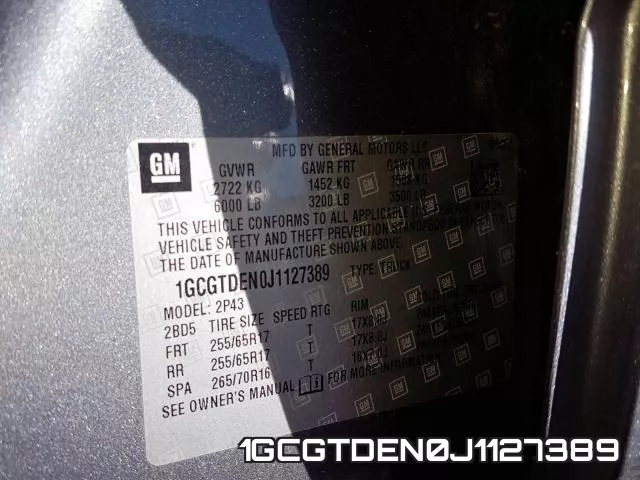 1GCGTDEN0J1127389 фото 2