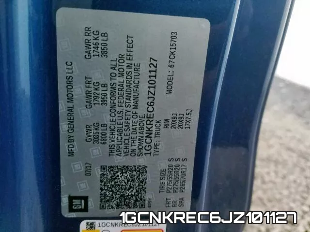 1GCNKREC6JZ101127 фото 2