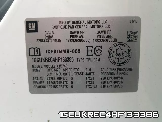 1GCUKREC4HF133386 фото 2