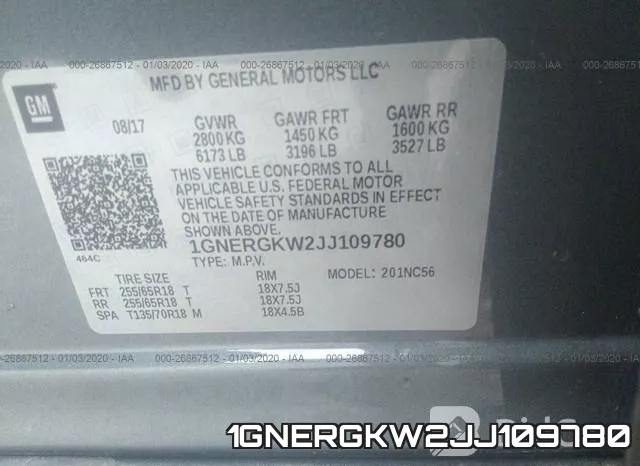 1GNERGKW2JJ109780 фото 10