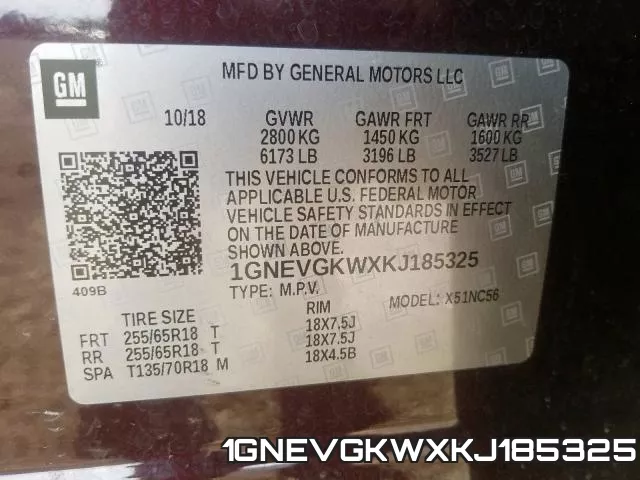 1GNEVGKWXKJ185325 фото 2