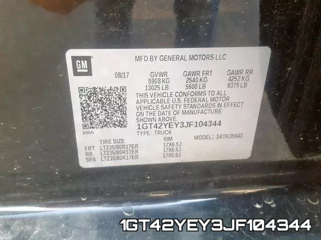 1GT42YEY3JF104344 фото 2