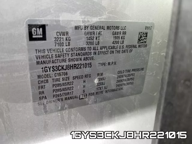 1GYS3CKJ8HR221015 фото 2