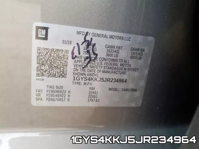 1GYS4KKJ5JR234964 фото 2