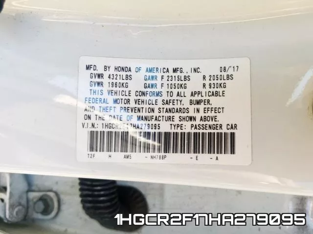 1HGCR2F17HA279095 фото 2