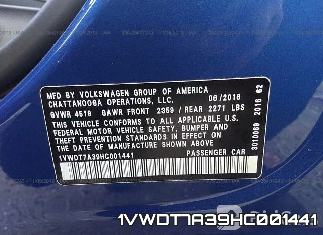 1VWDT7A39HC001441 фото 10