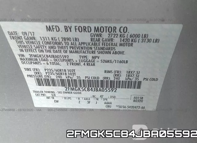 2FMGK5C84JBA05592 фото 10