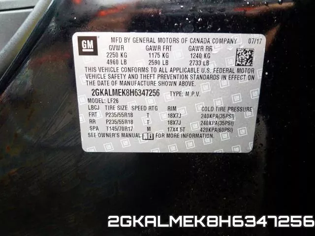2GKALMEK8H6347256 фото 2