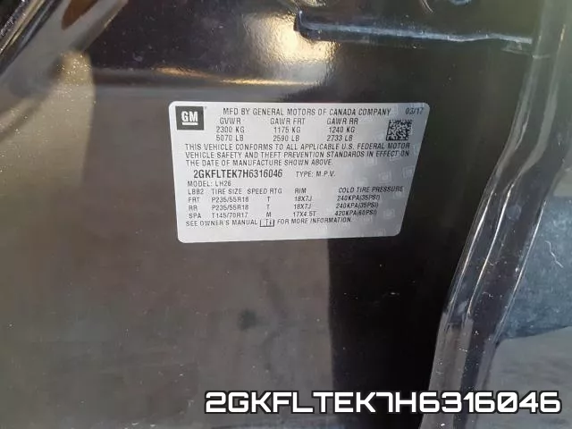 2GKFLTEK7H6316046 фото 2