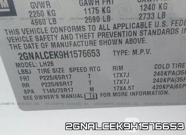 2GNALCEK9H1576653 фото 10