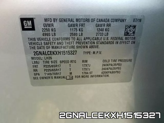 2GNALCEKXH1515327 фото 2