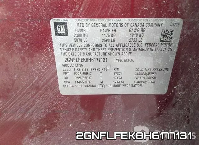 2GNFLFEK8H6177131 фото 10
