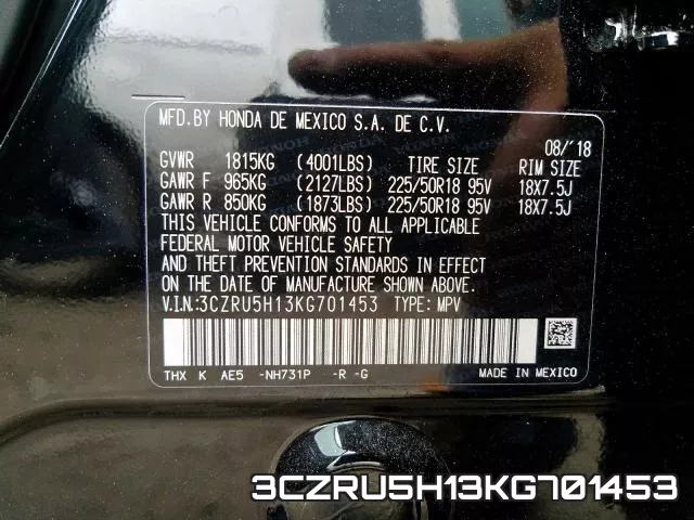 3CZRU5H13KG701453 фото 2