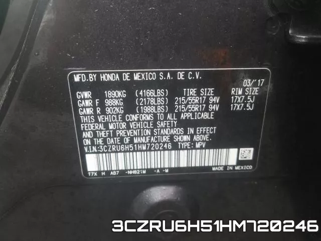 3CZRU6H51HM720246 фото 2