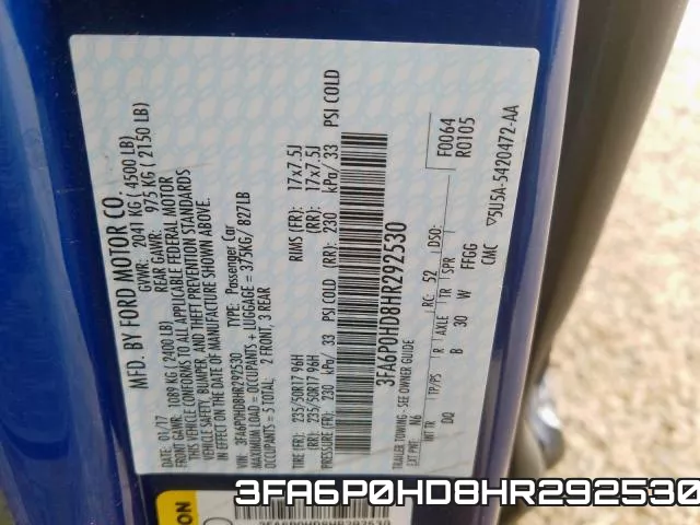 3FA6P0HD8HR292530 фото 2