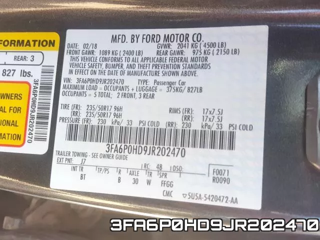 3FA6P0HD9JR202470 фото 2