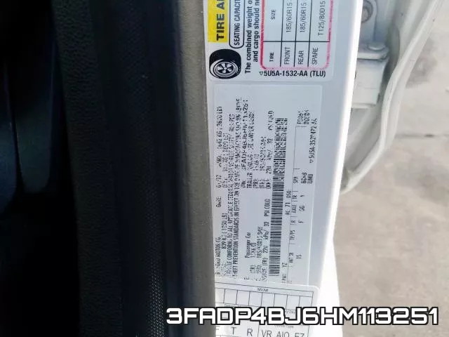 3FADP4BJ6HM113251 фото 2