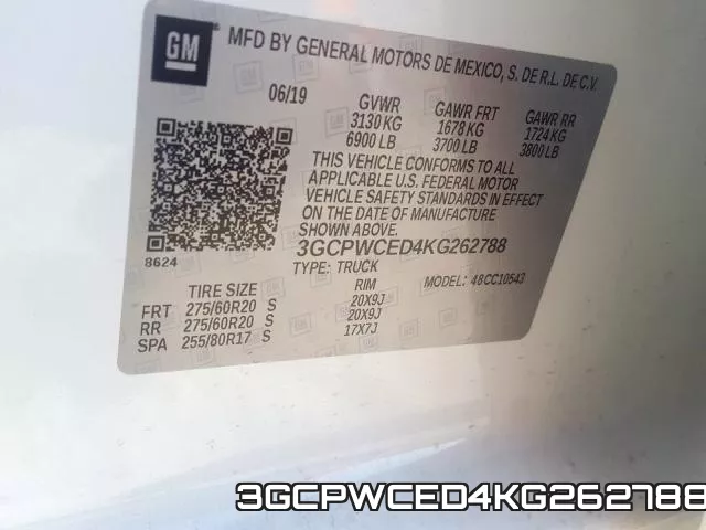 3GCPWCED4KG262788 фото 2