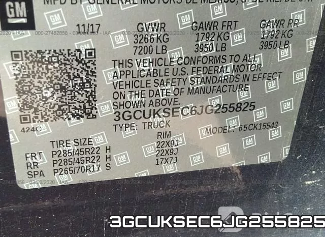 3GCUKSEC6JG255825 фото 10