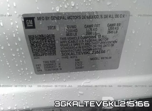 3GKALTEV6KL215166 фото 10