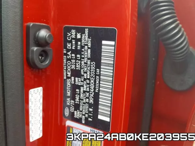3KPA24AB0KE203955 фото 2