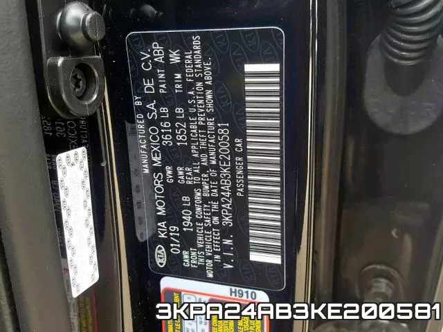 3KPA24AB3KE200581 фото 2