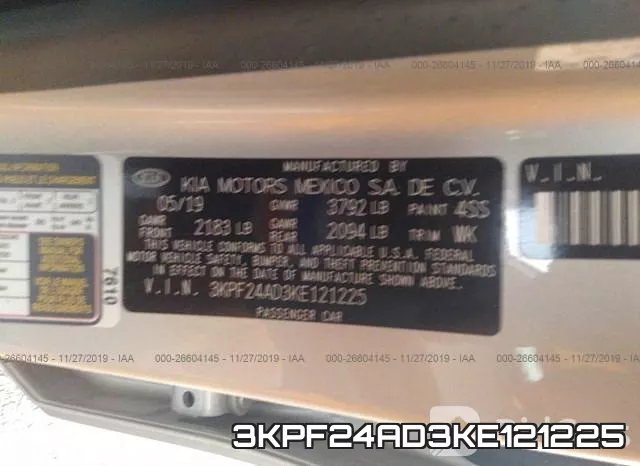 3KPF24AD3KE121225 фото 10