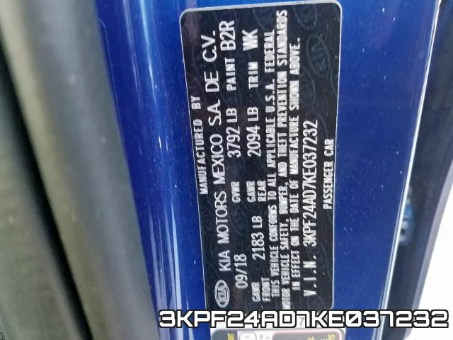 3KPF24AD7KE037232 фото 2