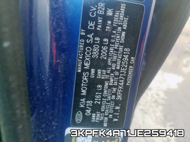 3KPFK4A71JE259418 фото 2