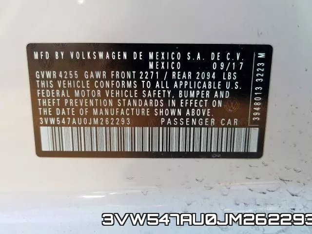 3VW547AU0JM262293 фото 2