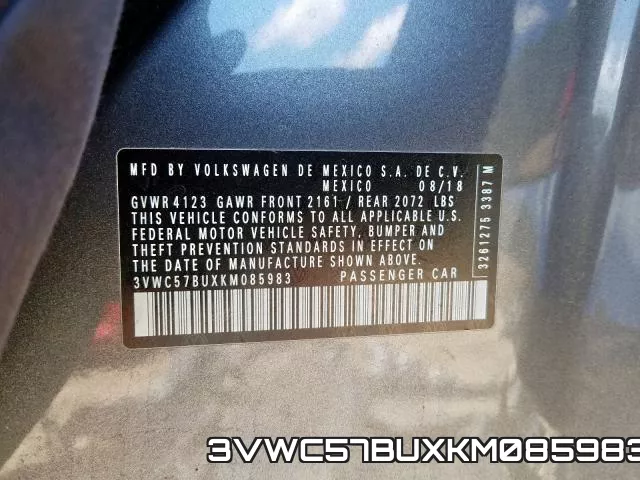 3VWC57BUXKM085983 фото 2