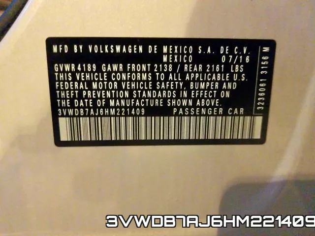 3VWDB7AJ6HM221409 фото 2