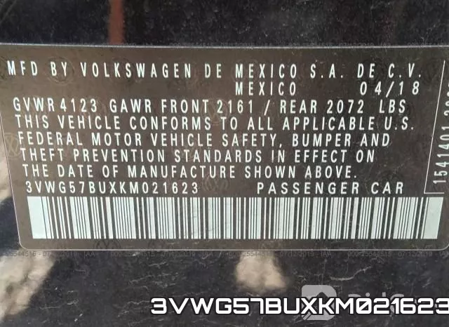 3VWG57BUXKM021623 фото 10