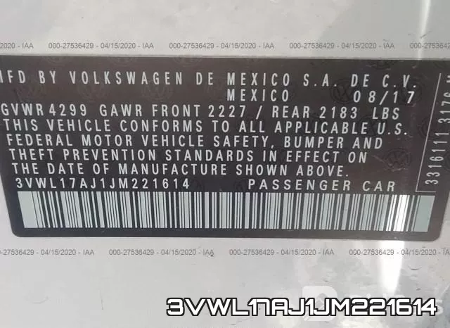 3VWL17AJ1JM221614 фото 10