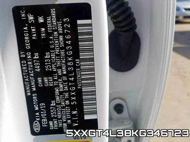 5XXGT4L38KG346723 фото 2