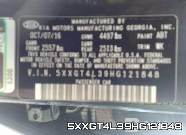 5XXGT4L39HG121848 фото 10