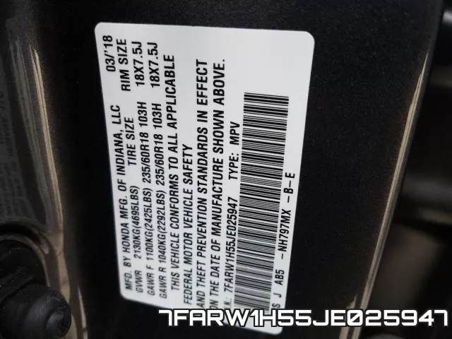 7FARW1H55JE025947 фото 2