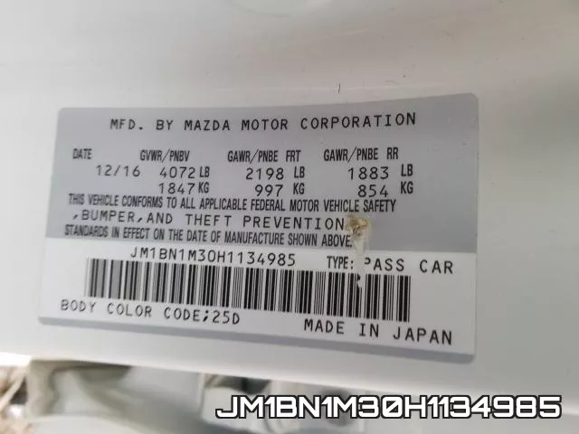 JM1BN1M30H1134985 фото 2