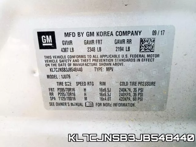 KL7CJNSB3JB548440 фото 2
